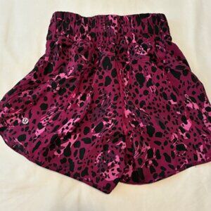 Lululemon Hotty Hot Shorts Pink and Black Gym Running Athletic